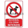 Accesul cu caini INTERZIS