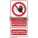 Accesul personalelor neautorizate INTERZIS